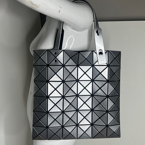 Issey Miyake Handbags - Bao Bao Issey Miyake Prism Metalic Gray Finish Tote Bag